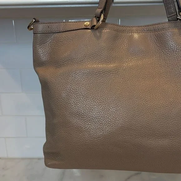 Michael Kors Bag Purse Handbag Leather Channing Large Pebbled Satchel Tote Bag - Picture 6 of 16